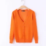 Sweater Knitted Cardigan Button Jacket 2023 Autumn V-neck Loose Large Size Long Sleeve Casual Tops For Women Sweater 4XL R372