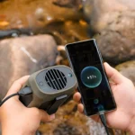 EP Light Clip-On outdoor Fan Small waist Fan with LED Light Campaign Hiking Gadgets