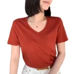 High Quality Mulberry Silk Cotton T-shirts Women Solid O Neck Top Summer Short Sleeve Tees Basic Soft T-Shirts Loose Style Korea