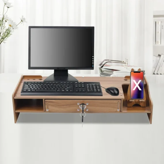 Modern Wooden Organizer with Drawers Space Saving Office Supplies Desktop Tabletop Computer Desk Dormitory Essential