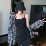 Blouses Women Plaid Chic Daily Outwear Loose Vacation Elegant Simple Long Sleeve Shirts Ladies Korean Summer Sun-proof Shirt