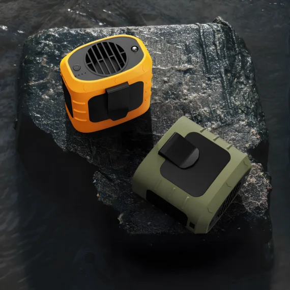 EP Light Clip-On outdoor Fan Small waist Fan with LED Light Campaign Hiking Gadgets