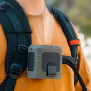 EP Light Clip-On outdoor Fan Small waist Fan with LED Light Campaign Hiking Gadgets