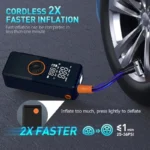 4000mAh portable dual screen digital display air pump 150PSI four modes automatically stop with the storage tank deflating