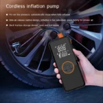 4000mAh portable dual screen digital display air pump 150PSI four modes automatically stop with the storage tank deflating